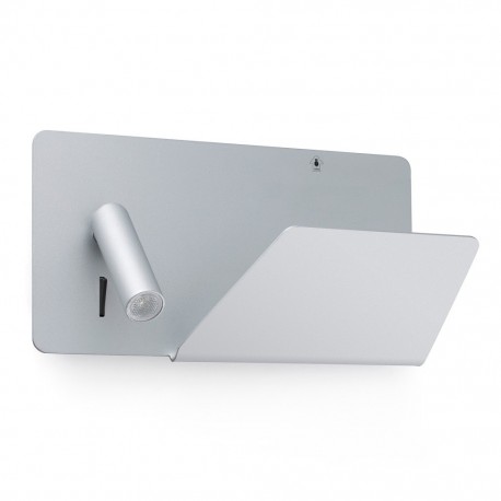 SUAU USB Lampara aplique gris con lector LED derecha 62123 - FARO ILUMINACION
