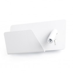 SUAU USB Lampara aplique blanco con lector LED izquierda 62124 - FARO ILUMINACION