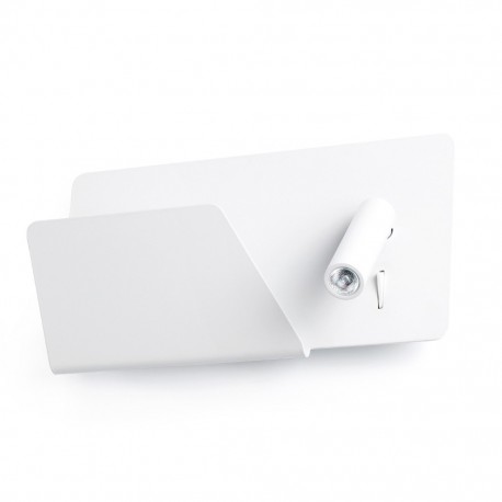 SUAU USB Lampara aplique blanco con lector LED izquierda 62124 - FARO ILUMINACION
