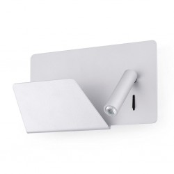 SUAU USB Lampara aplique gris con lector LED izquierda 62125 - FARO ILUMINACION