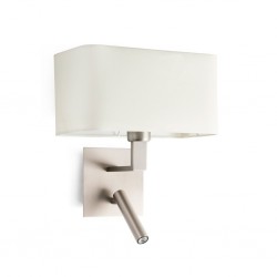 HANNA Lampara aplique niquel con lector LED 64300 - FARO ILUMINACION