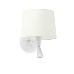 CONGA Lampara aplique con lector blanca/blanca 64308-01 - FARO ILUMINACION