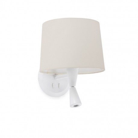 CONGA Lampara aplique con lector blanca/beige 64308-02 - FARO ILUMINACION