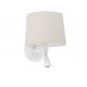 CONGA Lampara aplique con lector blanca/beige 64308-02 - FARO ILUMINACION