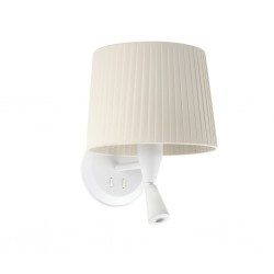 SAMBA Lampara aplique con lector blanca/encintada beige 64308-35 - FARO ILUMINACION