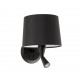 CONGA Lampara aplique con lector negro/negro 64309-03 - FARO ILUMINACION