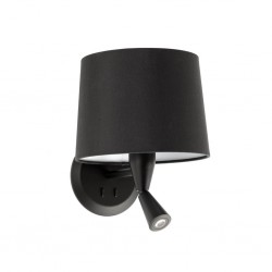 CONGA Lampara aplique con lector negro/negro 64309-03 - FARO ILUMINACION