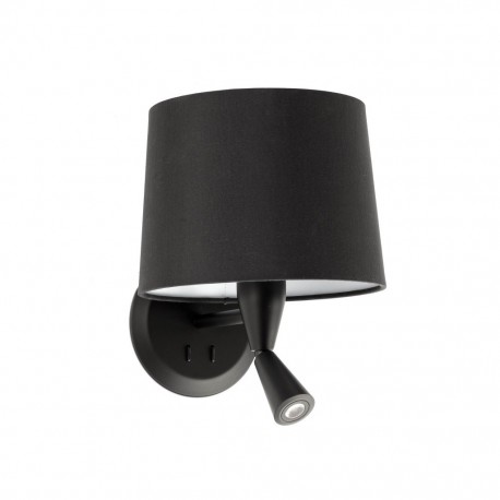 CONGA Lampara aplique con lector negro/negro 64309-03 - FARO ILUMINACION