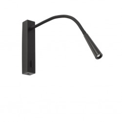 FLIN LED Lampara aplique lector negro 64319 - FARO ILUMINACION