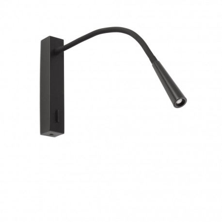 FLIN LED Lampara aplique lector negro 64319 - FARO ILUMINACION