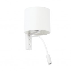 TIRA Lampara aplique blanca con lector LED 64322 - FARO ILUMINACION