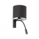 TIRA Lampara aplique negra con lector LED 64323 - FARO ILUMINACION