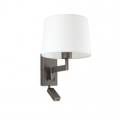 ARTIS Lampara aplique con lector bronce/blanca 68492-01 - FARO ILUMINACION