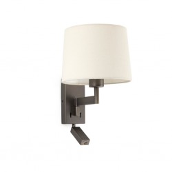 ARTIS Lampara aplique con lector bronce/beige 68492-02 - FARO ILUMINACION