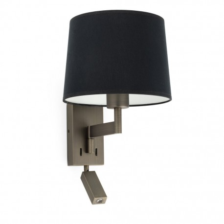ARTIS Lampara aplique con lector bronce/negro 68492-03 - FARO ILUMINACION