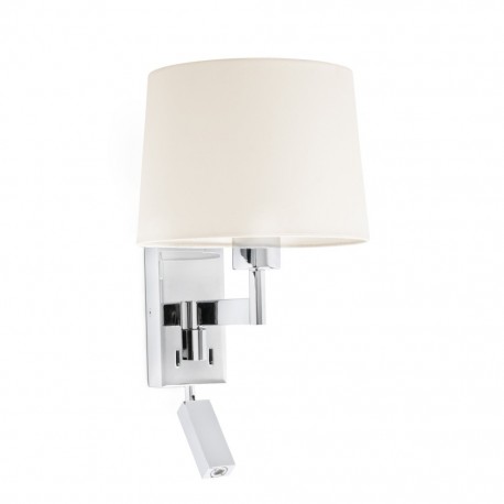 ARTIS Lampara aplique con lector cromo/blanca 68493-01 - FARO ILUMINACION