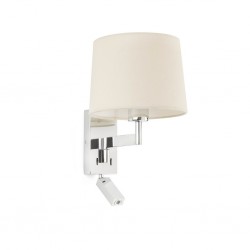 ARTIS Lampara aplique con lector cromo/beige 68493-02 - FARO ILUMINACION