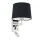 ARTIS Lampara aplique con lector cromo/negro 68493-03 - FARO ILUMINACION