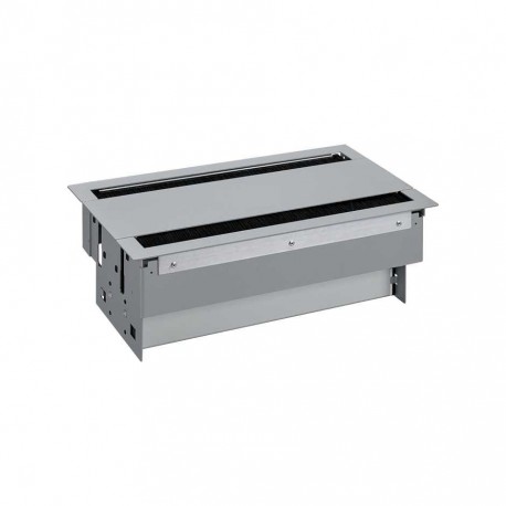 KIT ALUMINIO METALICO DE EMPOTRAR EN MESA 12 BASES DE ENCHUFE SCHUKO SIMON 400 46606000-133