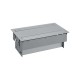 KIT ALUMINIO METALICO DE EMPOTRAR EN MESA 4 BASES SCHUKO, 4 BASES SAI Y PLACA PARA 8 CONECTORES RJ45 SIMON 400 47602240-133