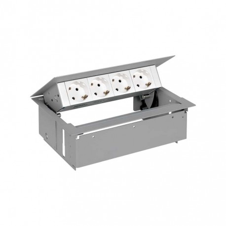 KIT ALUMINIO METALICO DE EMPOTRAR EN MESA 4 BASES SCHUKO SIMON 400 45404000-133