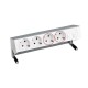 KIT ALUMINIO SOBREMESA 2 BASES SCHUKO, 2 BASES SAI Y PLACA PARA 2 CONECTORES RJ45 SIMON 400 42502220-133