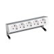 KIT ALUMINIO SOBREMESA 5 BASES DE ENCHUFE SCHUKO SIMON 400 42505000-133