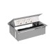 KIT ALUMINIO METALICO DE EMPOTRAR EN MESA 3 BASES SCHUKO Y PLACA PARA 2 CONECTORES RJ45 SIMON 400 44403020-133