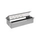 KIT ALUMINIO METALICO DE EMPOTRAR EN MESA 4 BASES SCHUKO Y PLACA PARA 4 CONECTORES RJ45 SIMON 400 44604040-133