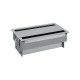 KIT ALUMINIO METALICO DE EMPOTRAR EN MESA 8 BASES SCHUKO Y PLACA PARA 8 CONECTORES RJ45 SIMON 400 46604040-133
