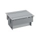 KIT ALUMINIO METALICO DE EMPOTRAR EN MESA 6 BASES SCHUKO Y PLACA PARA 4 CONECTORES RJ45 SIMON 400 47403020-133