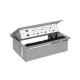 KIT ALUMINIO METALICO DE EMPOTRAR EN MESA CARGADOR 2XUSB BASES SCHUKO SIMON 400 44423000-133