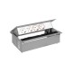 KIT ALUMINIO METALICO DE EMPOTRAR EN MESA 2 BASES SCHUKO, 2 BASES SAI Y PLACA PARA 2 CONECTORES RJ45 SIMON 400 44502220-133