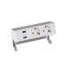 KIT ALUMINIO SOBREMESA CARGADOR 2XUSB Y 2 BASES SCHUKO SIMON 40042322000-133