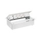 KIT BLANCO METALICO DE EMPOTRAR EN MESA CARGADOR 2XUSB, 3 BASES SCHUKO Y PLACA PARA 2 CONECTORES RJ45 SIMON 400 45523020-130