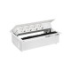 KIT BLANCO METALICO DE EMPOTRAR EN MESA 4 BASES SCHUKO Y PLACA PARA 2 CONECTORES RJ45 SIMON 400 44504020-130