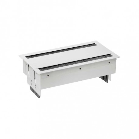 KIT BLANCO METALICO DE EMPOTRAR EN MESA 12 BASES DE ENCHUFE SCHUKO SIMON 400 46606000-130