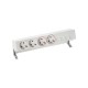 KIT BLANCO SOBREMESA 2 BASES DE ENCHUFE SCHUKO, 2 BASES SAI Y PLACA PARA 4 CONECTORES RJ45 SIMON 400 42602240-130