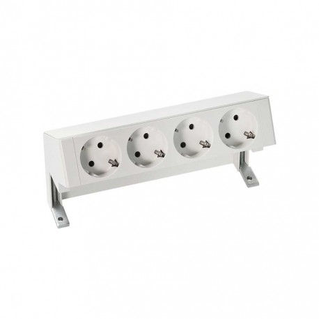 KIT BLANCO SOBREMESA 4 BASES DE ENCHUFE SCHUKO SIMON 400 42404000-130