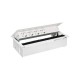 KIT BLANCO METALICO DE EMPOTRAR EN MESA 4 BASES SCHUKO Y PLACA PARA 4 CONECTORES RJ45 SIMON 400 44604040-130