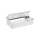 KIT BLANCO METALICO DE EMPOTRAR EN MESA 2 BASES SCHUKO, 2 BASES SAI, PLACA PARA 2 CONECTORES RJ45 SIMON 400 45502220-130