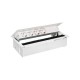 KIT BLANCO METALICO DE EMPOTRAR EN MESA 2 BASES SCHUKO, 2 BASES SAI Y PLACA PARA 4 CONECTORES RJ45 SIMON 400 44602240-130