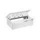 KIT BLANCO METALICO DE EMPOTRAR EN MESA 3 BASES SCHUKO Y PLACA PARA 2 CONECTORES RJ45 SIMON 400 45403020-130