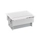 KIT BLANCO METALICO DE EMPOTRAR EN MESA 6 BASES SCHUKO Y PLACA PARA 4 CONECTORES RJ45 SIMON 400 47403020-130