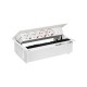 KIT BLANCO METALICO DE EMPOTRAR EN MESA 2 BASES SCHUKO, 2 BASES SAI Y PLACA PARA 2 CONECTORES RJ45 SIMON 400 44502220-130