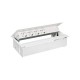 KIT BLANCO METALICO DE EMPOTRAR EN MESA 4 BASES SCHUKO Y PLACA PARA 4 CONECTORES RJ45 SIMON 400 45604040-130