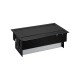 KIT NEGRO METALICO DE EMPOTRAR EN MESA 4 BASES SCHUKO, 4 BASES SAI Y PLACA PARA 8 CONECTORES RJ45 SIMON 400 47602240-138