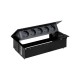 KIT NEGRO METALICO DE EMPOTRAR EN MESA 5 BASES SCHUKO SIMON 400 45505000-138
