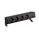 KIT NEGRO SOBREMESA 2 BASES SCHUKO, 2 BASES SAI Y PLACA PARA 2 CONECTORES RJ45 SIMON 400 42502220-138