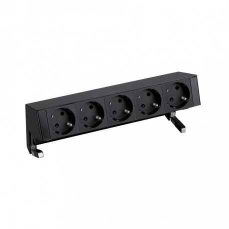 KIT NEGRO SOBREMESA 5 BASES DE ENCHUFE SCHUKO SIMON 400 42505000-138